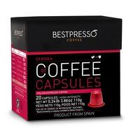 20 Bestpresso Nespresso Compatible Gourmet Coffee Capsules - Nespresso Pods Alternative: Espresso Blend Natural... N16