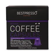 20 Bestpresso Nespresso Compatible Gourmet Coffee Capsules - Nespresso Pods Alternative: Espresso Blend Natural... N23