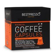 20 Bestpresso Nespresso Compatible Gourmet Coffee Capsules - Nespresso Pods Alternative: Espresso Blend Natural... N25