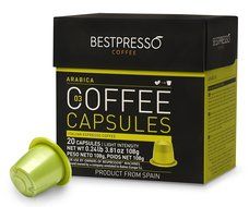 20 Bestpresso Nespresso Compatible Gourmet Coffee Capsules - Nespresso Pods Alternative: Espresso Blend Natural... N27
