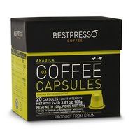 20 Bestpresso Nespresso Compatible Gourmet Coffee Capsules - Nespresso Pods Alternative: Espresso Blend Natural... N29