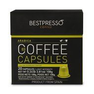 20 Bestpresso Nespresso Compatible Gourmet Coffee Capsules - Nespresso Pods Alternative: Espresso Blend Natural... N30