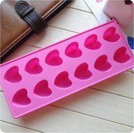 Allforhome(TM) 12 Valentine Hearts Silicone Chocolate Candy Mold Handmade Soap Candy Molds Resin Clay Ice Cube...