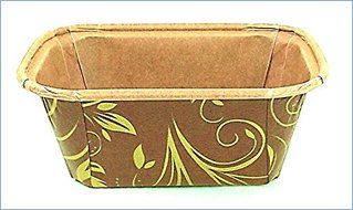 Mini Scroll Design Paper Loaf Baking Mold - Brown and Gold- 3.14" x1.57"x1.57'' (Pack of 600)