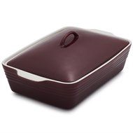 Sur La Table Stoneware Casserole with Lid M96 WINE , 4 qt., Wine