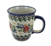 Polish Pottery Red Sunset Coffee Mug