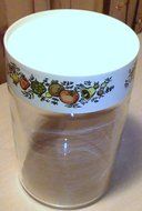 Vintage Pyrex Spice of Life Glass Canister Replacement - 7.5"H x 4.5 W" N2
