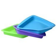 Wax Deep Dish Container Tray - Bulk Set of 3 - Assorted Colors N2