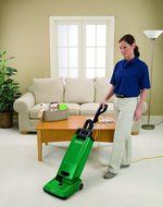 BISSELL BigGreen Commercial Bagged Upright Vacuum, 6L Bag Capacity, 12" Cleaning Path, Green N3