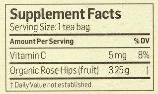 Alvita Organic Rose Hips Herbal Tea Bags, 24 Count N5
