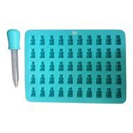 L.Store (R) 50- Cavity Silicone Gummy Bear Choclate Candy Mold with Dropper L.Store
