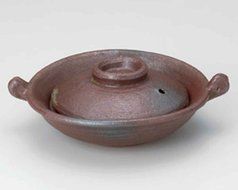 Nanban Black-Blow for 1-2 persons 6.9inch Donabe Japanese Hot pot Brown Ceramic Made in Japan