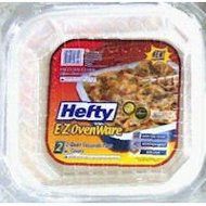 Hefty EZ Ovenware 2 Quart Casserole Pans with Covers; 9" x 9 1/4" x 2 1/8" (Case of 9)