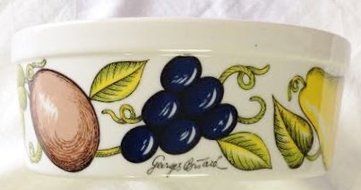 Vintage 1960's Georges Briard Ovenware Casserole Dish - Vine Yard (6.5" Wide) N2