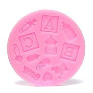 "ABC Kid Christening Shaped Silicone DIY Mould Chocolate Baking" shopping