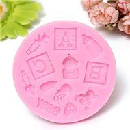 "ABC Kid Christening Shaped Silicone DIY Mould Chocolate Baking" shopping N6