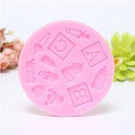 "ABC Kid Christening Shaped Silicone DIY Mould Chocolate Baking" shopping N8