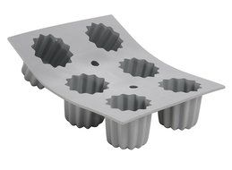 DeBuyer Elastomoule 6-Bordelais Fluted Cakes Silicone Mold