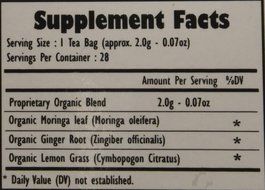 Organic Moringa Weight Loss Tea (28 Potent Tea Bags). Herbal Tea with Weight Loss properties. USDA Certified Organic... N13