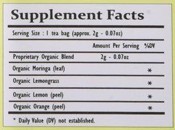 Organic Moringa Weight Loss Tea (28 Potent Tea Bags). Herbal Tea with Weight Loss properties. USDA Certified Organic... N46