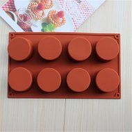GogoForward 8 Holes Round Silicone Cake Mold 3D DIY baking Tools N2
