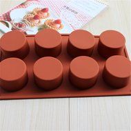 GogoForward 8 Holes Round Silicone Cake Mold 3D DIY baking Tools N3