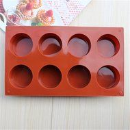 GogoForward 8 Holes Round Silicone Cake Mold 3D DIY baking Tools N4