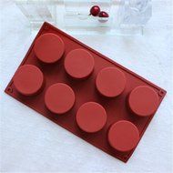 GogoForward 8 Holes Round Silicone Cake Mold 3D DIY baking Tools N5