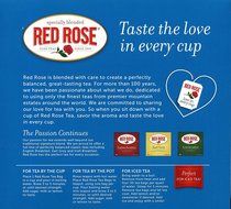 Red Rose Original Full Flavored Black Tea 8oz Box of 100 Tea Bags N2