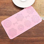 "Striped Bow Flower Fondant Cake Silicone Lace Mold Decorating Molds" shopping N3