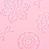 "Striped Bow Flower Fondant Cake Silicone Lace Mold Decorating Molds" shopping N4