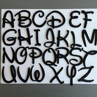 Cursive Font Uppercase Cookie Cutter Set (2 inches)