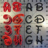 Cursive Font Uppercase Cookie Cutter Set (2 inches) N2
