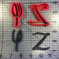 Cursive Font Uppercase Cookie Cutter Set (2 inches) N5
