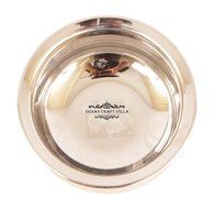 Indian Craft Villa Handmade Stainless Steel Copper Dish Serving Indian Food Daal Curry Handi Bowl Capacity 1350... N3