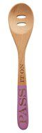 Talisman Designs Beechwood Slotted Spoon, Laser Etched with Honey Bee Art, 12" Long N12