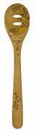Talisman Designs Beechwood Slotted Spoon, Laser Etched with Honey Bee Art, 12" Long N13