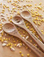 Talisman Designs Beechwood Slotted Spoon, Laser Etched with Honey Bee Art, 12" Long N16
