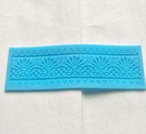 Allforhome Sugarcraft Cake Decoration tool rectangle European lace Border Icing Silicone Mold Mould Lace fondant...