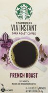 Starbucks Via French Roast Dark Instant Coffee 8 Single-Serve Packets