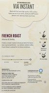 Starbucks Via French Roast Dark Instant Coffee 8 Single-Serve Packets N2