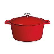 Enameled Cast Iron Casserole 5 Quart Red Dutch Oven with Cover
