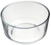 Anchor Hocking 4-Cup Kitchen Storage Round with Blue Plastic Lid N2