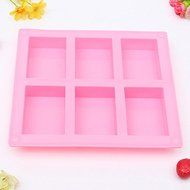 Rectangle Square Silicone Mold For DIY Chocolate Cake Mould Soap, 6-Rectangle