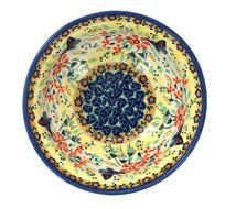 Polish Pottery Blue Butterfly Dessert Bowl N2