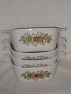 Set of 4 - Vintage Corning Spice O' Life 2 3/4 Cup Casseroles Baking Dishes