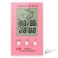 Momoday&reg; Cute Mini Plastic Indoor LCD Digital Thermometer Hygrometer Battery Powered Indoor/Outdoor Weather Humidity...