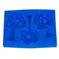 First Impression Molds B249 Medium Cartoon Tree Set Silicone Cake Decorating Mold, Medium, Blue