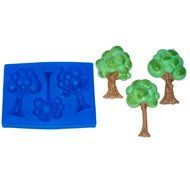 First Impression Molds B249 Medium Cartoon Tree Set Silicone Cake Decorating Mold, Medium, Blue N2