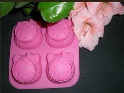 Creativemoldstore 1pcs 4-Cat(HY1-025) Silicone Cake/Jelly/Pudding Baking Pan DIY Mold